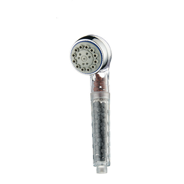 ZH2094T clear transparent handheld filter shower head with chrome multi-spray head and two bead chambers