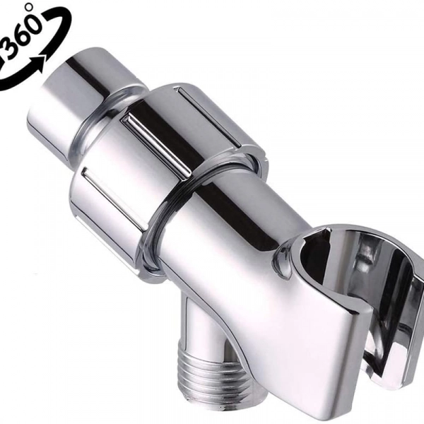 ZHFS7719 chrome shower arm mounted hand shower holder with 360 degree swivel collar